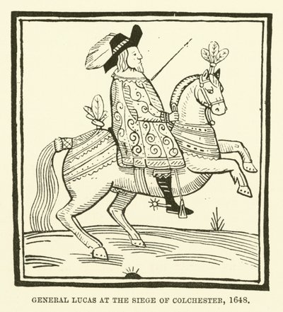General Lucas en el sitio de Colchester, 1648 de English School